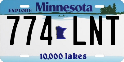 MN license plate 774LNT