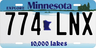 MN license plate 774LNX