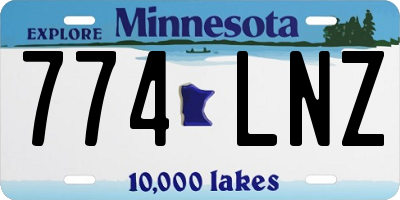 MN license plate 774LNZ
