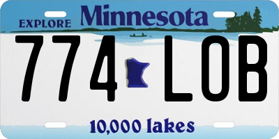 MN license plate 774LOB