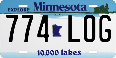 MN license plate 774LOG