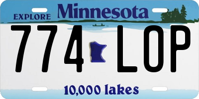 MN license plate 774LOP