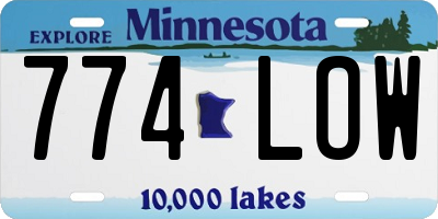 MN license plate 774LOW