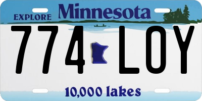 MN license plate 774LOY
