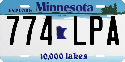 MN license plate 774LPA