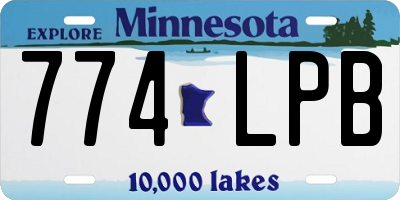 MN license plate 774LPB