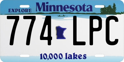 MN license plate 774LPC