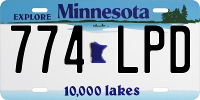 MN license plate 774LPD