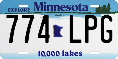MN license plate 774LPG