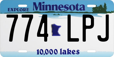 MN license plate 774LPJ