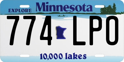 MN license plate 774LPO