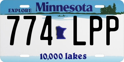 MN license plate 774LPP