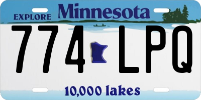 MN license plate 774LPQ