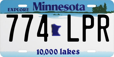 MN license plate 774LPR
