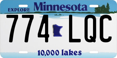 MN license plate 774LQC