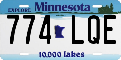 MN license plate 774LQE