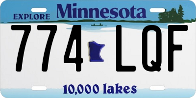 MN license plate 774LQF