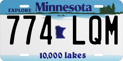 MN license plate 774LQM