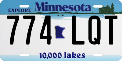 MN license plate 774LQT