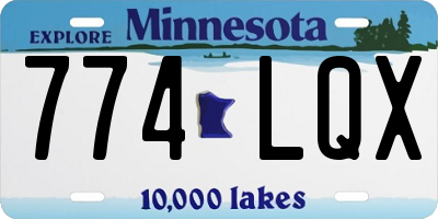 MN license plate 774LQX