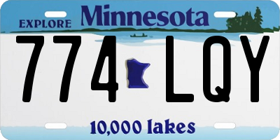 MN license plate 774LQY