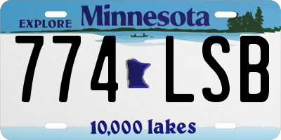 MN license plate 774LSB