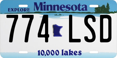 MN license plate 774LSD