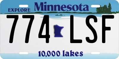 MN license plate 774LSF