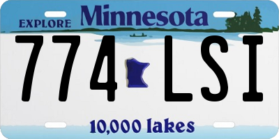 MN license plate 774LSI