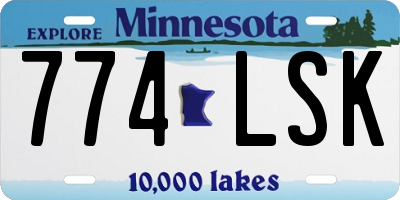 MN license plate 774LSK