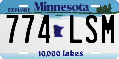 MN license plate 774LSM