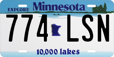 MN license plate 774LSN