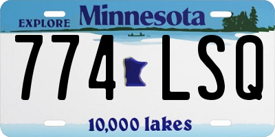 MN license plate 774LSQ