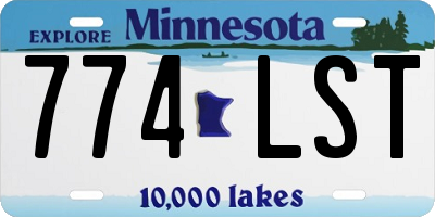 MN license plate 774LST