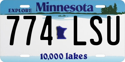 MN license plate 774LSU