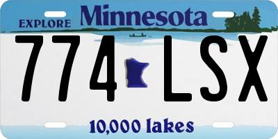 MN license plate 774LSX