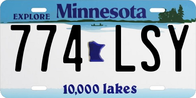 MN license plate 774LSY