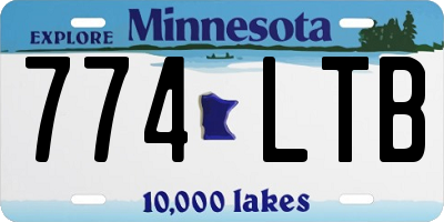 MN license plate 774LTB