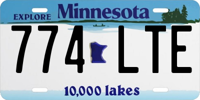 MN license plate 774LTE