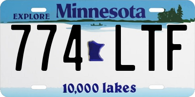 MN license plate 774LTF