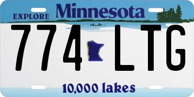 MN license plate 774LTG