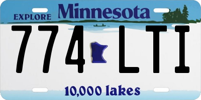 MN license plate 774LTI