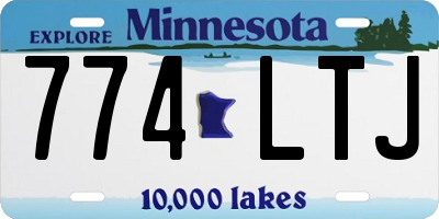 MN license plate 774LTJ