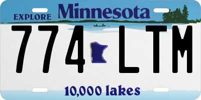 MN license plate 774LTM
