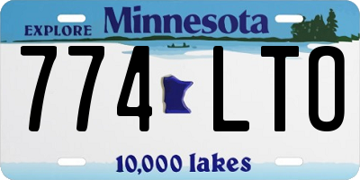 MN license plate 774LTO