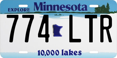 MN license plate 774LTR