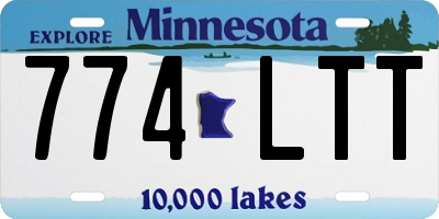 MN license plate 774LTT