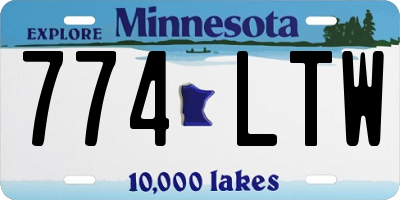 MN license plate 774LTW