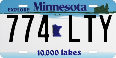 MN license plate 774LTY