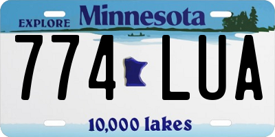 MN license plate 774LUA
